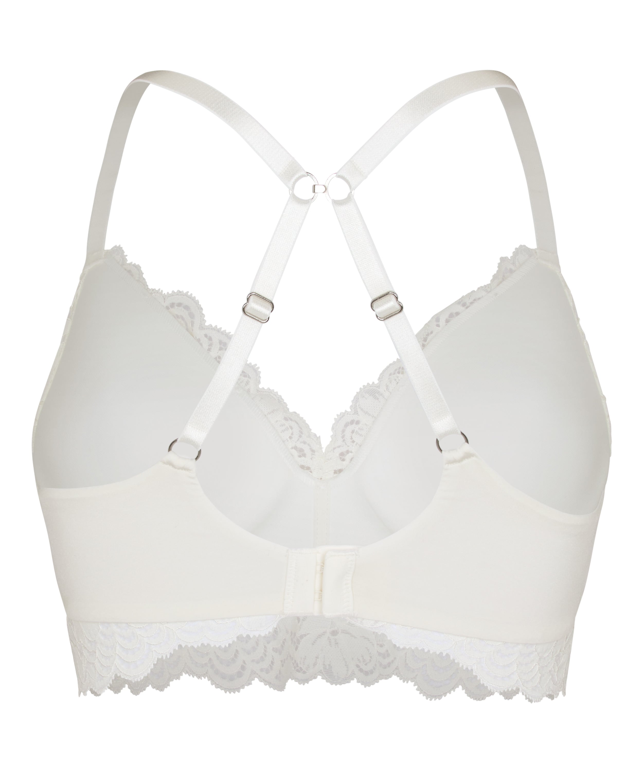 Andrea Padded Non-Wired Bra, White, main