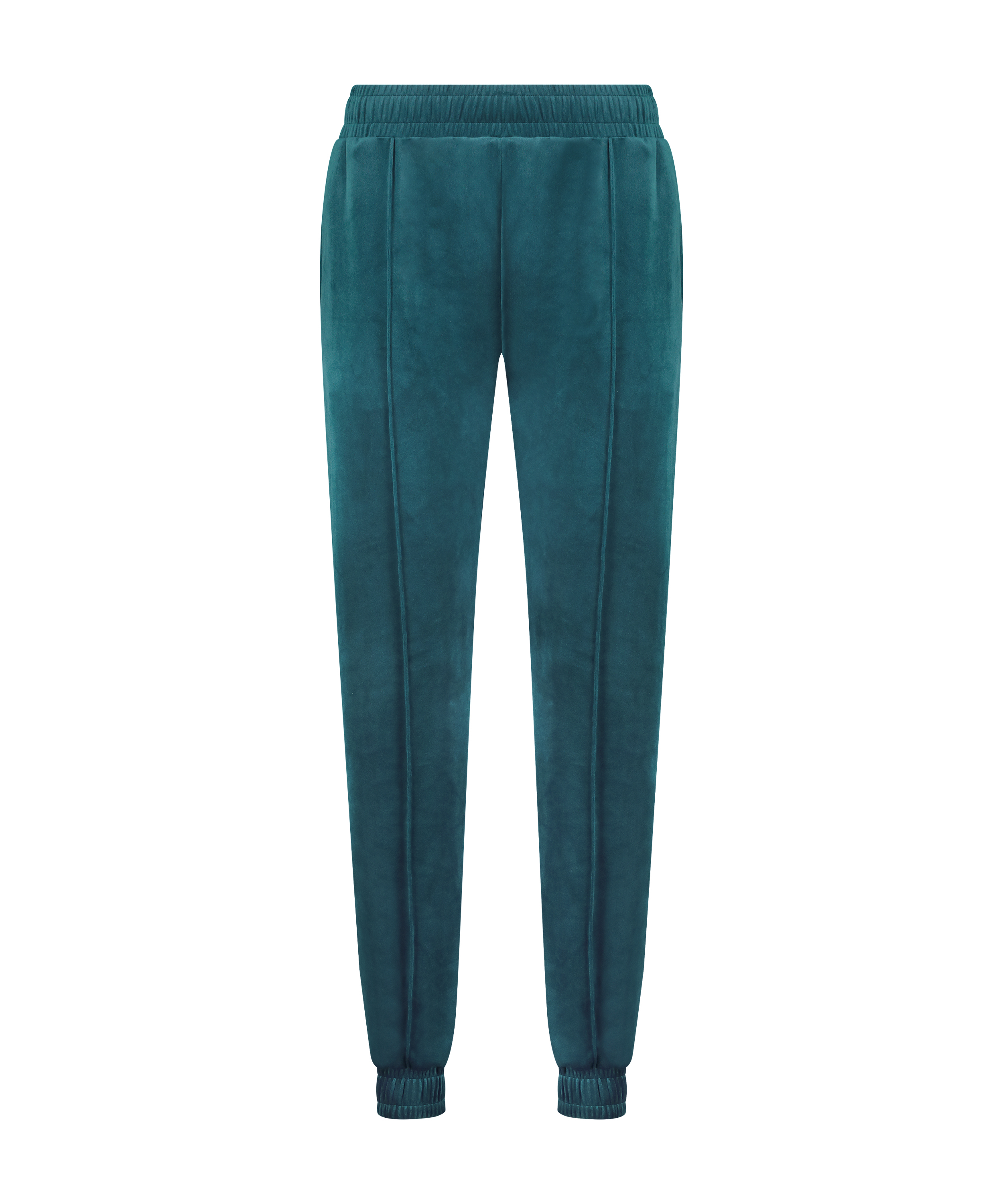 Velour Jogging Pants Pin-tucked, Blue, main