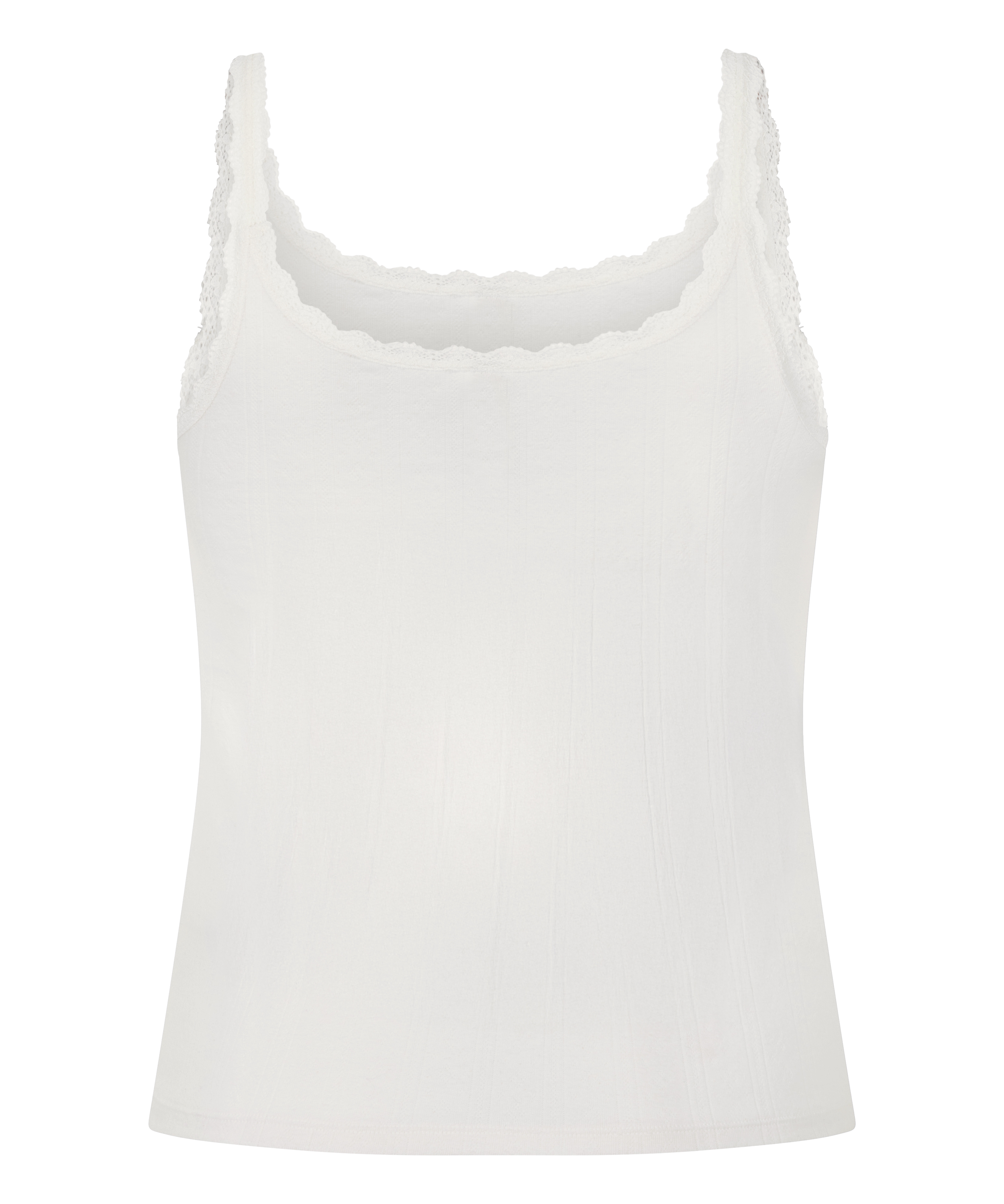 Pointelle Singlet, White, main
