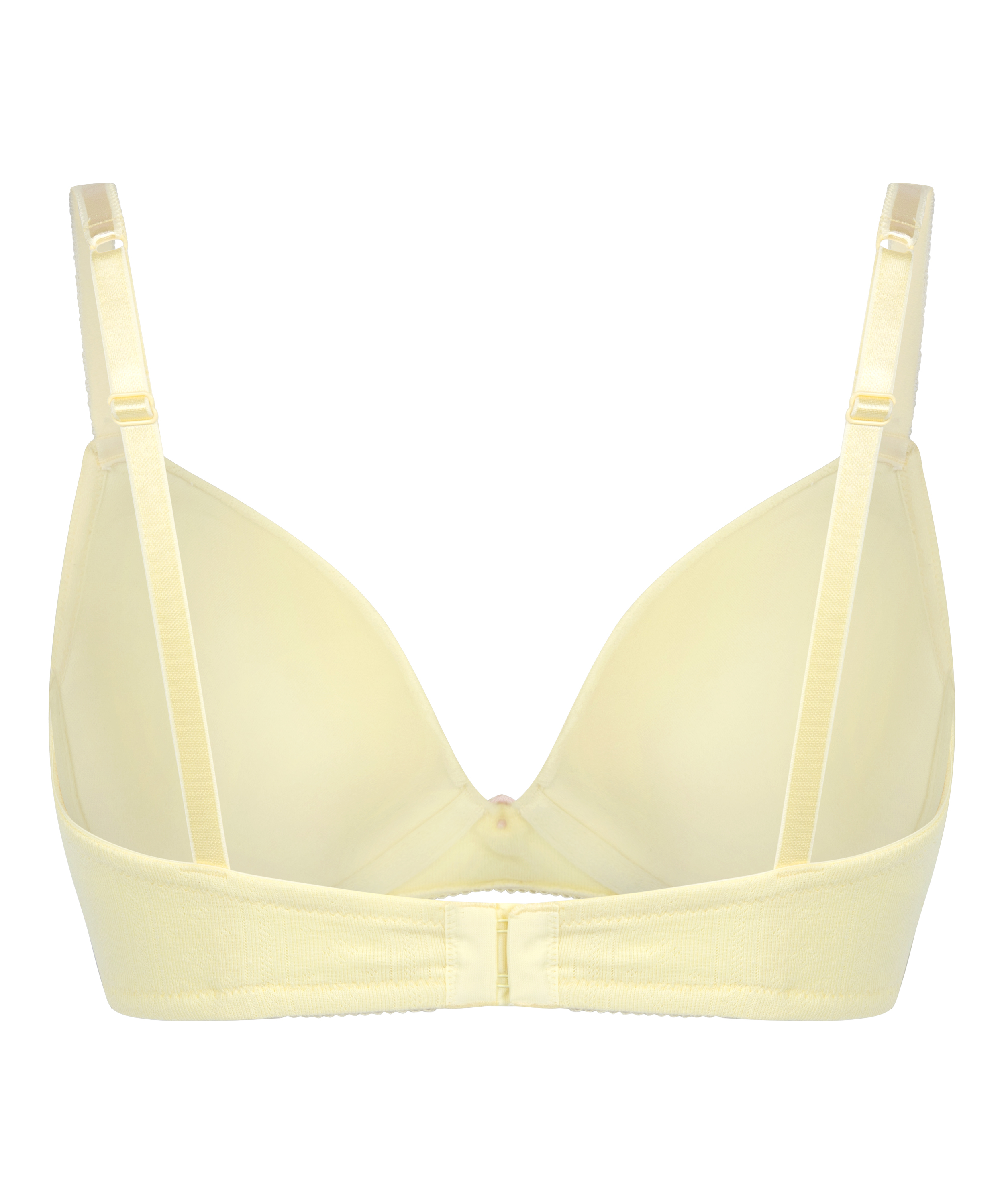 Pointelle Padded Underwired Bra, Yellow, main