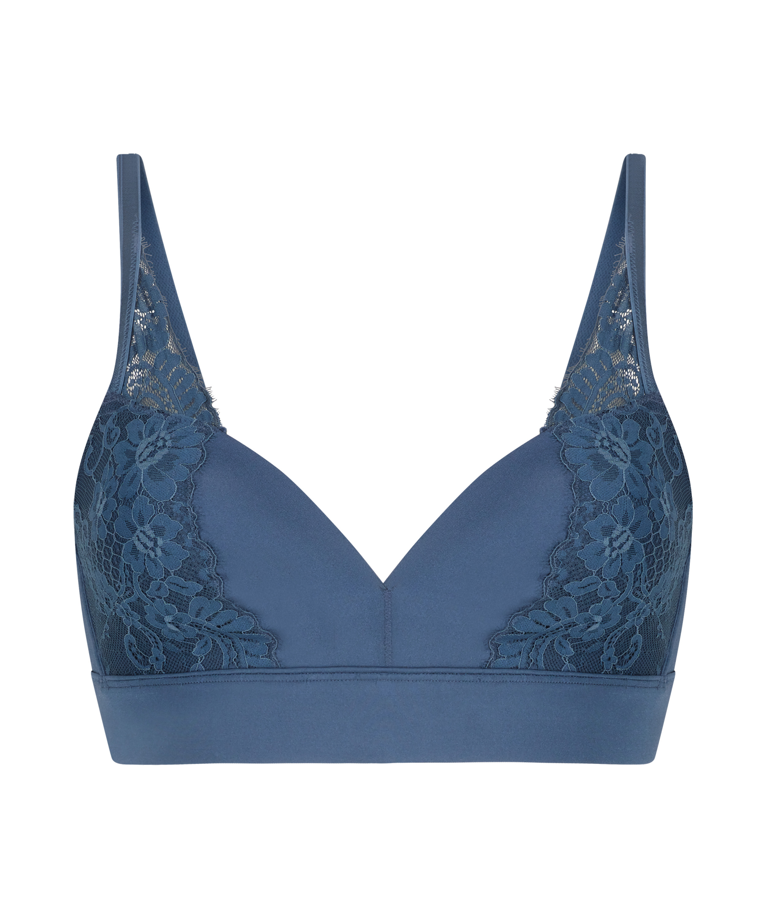 Lidia Padded Non-Wired Bra, Blue, main