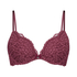Rose padded push-up bra, Red