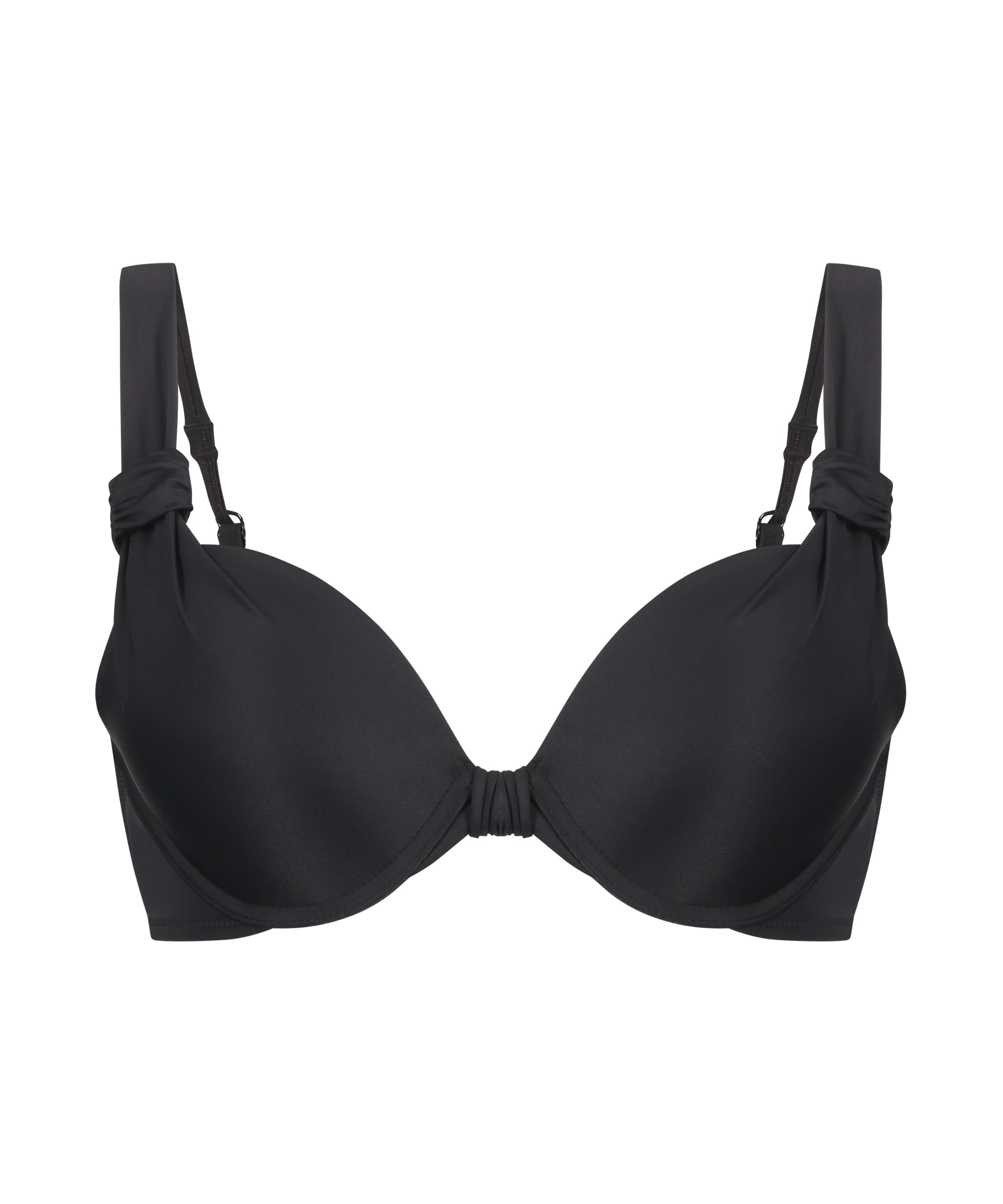Luxe padded push-up bikini top Cup A - E, Black, main