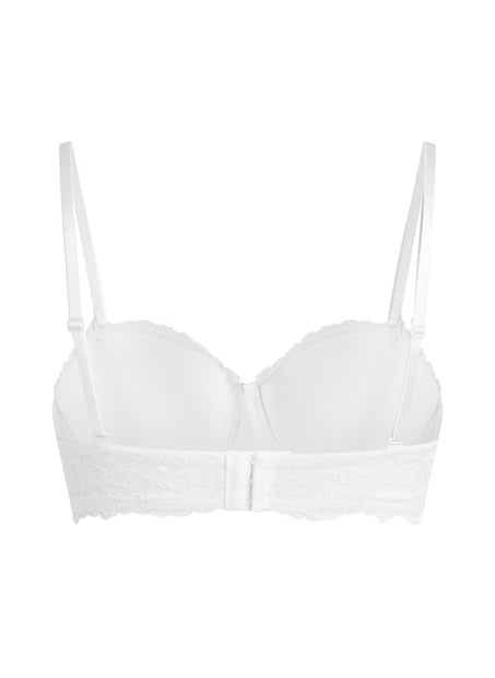 Marine Padded Underwired Strapless Bra, White