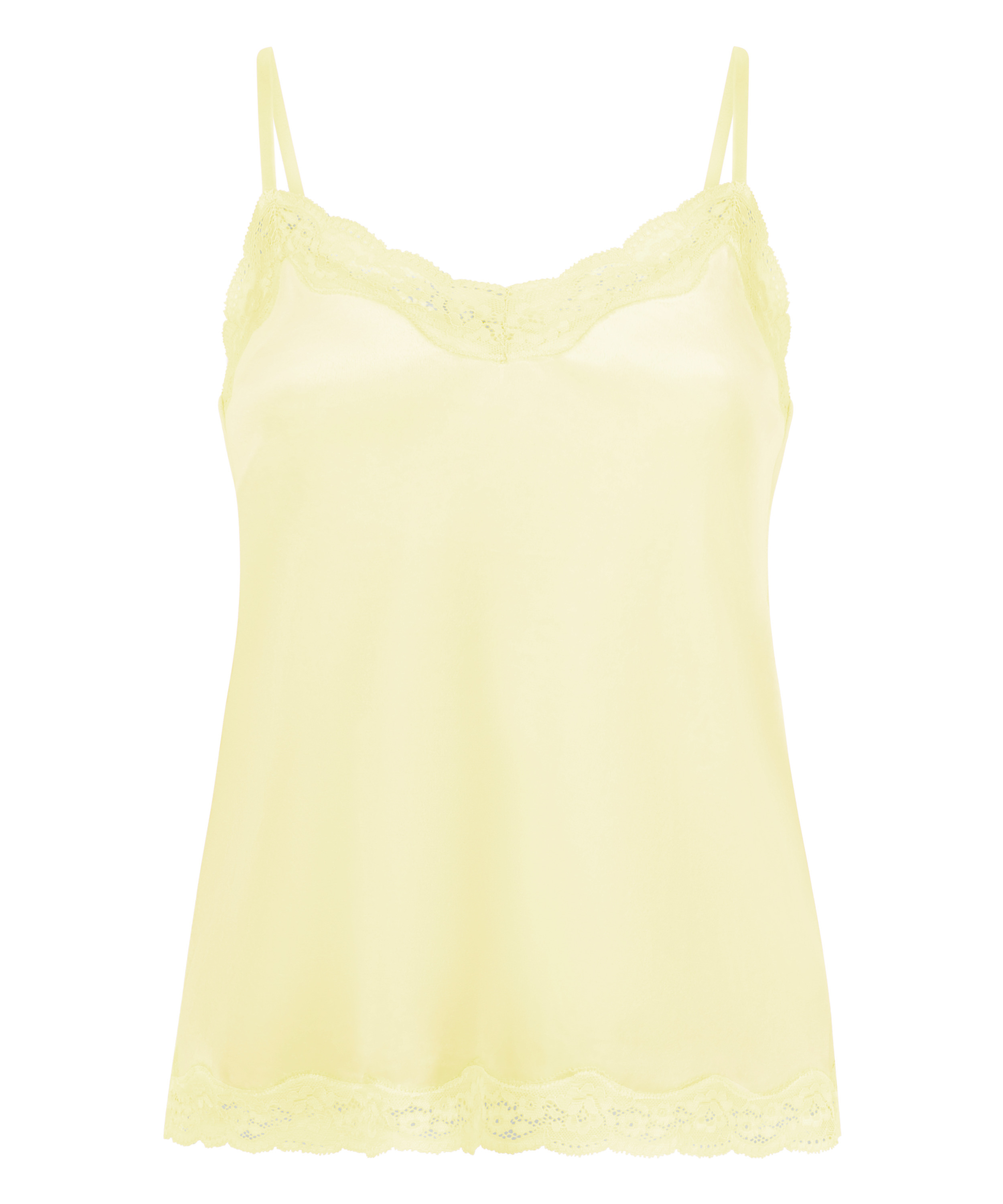 Velours Lace Cami Top, Yellow, main