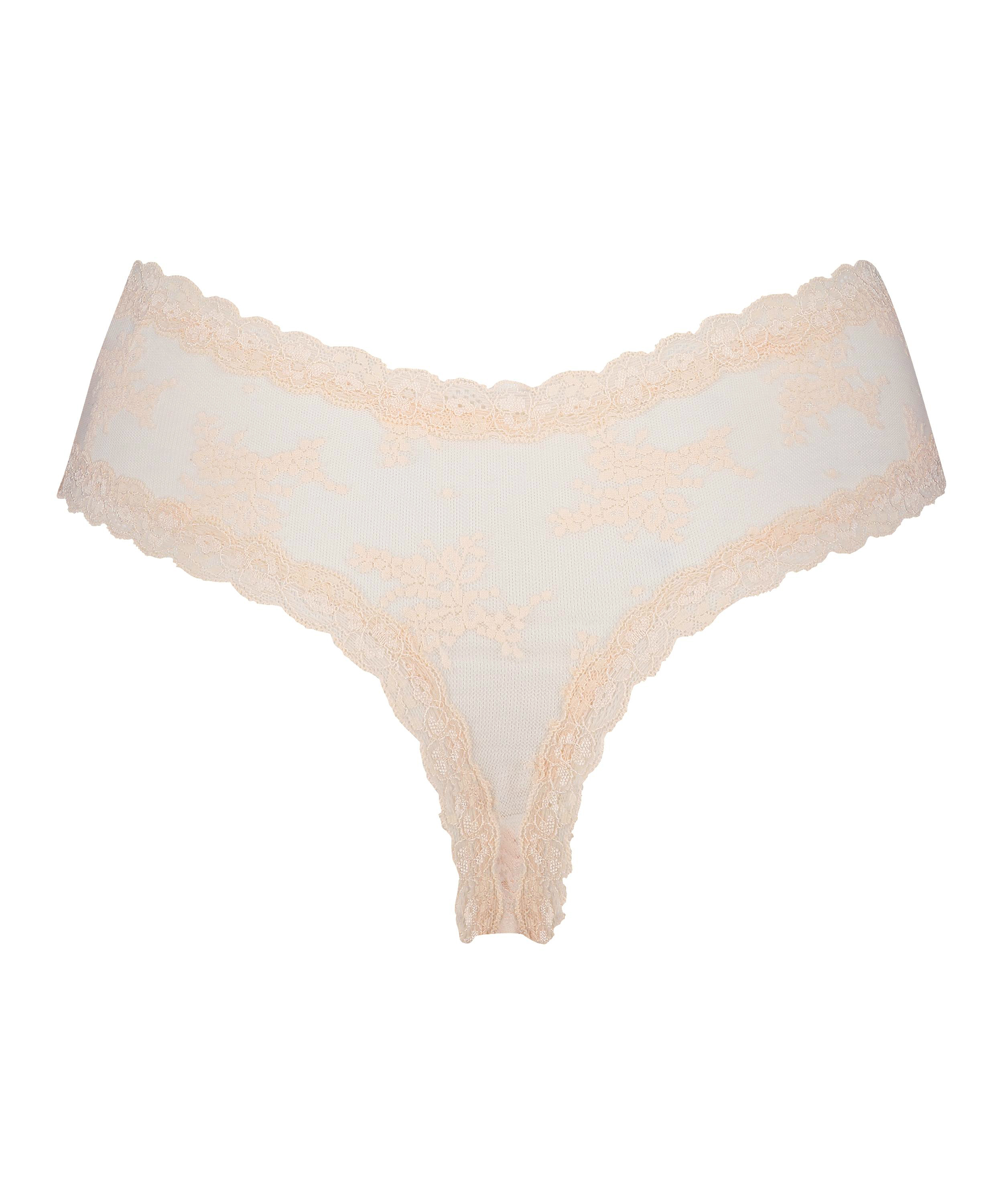 V-shaped Brazilian knickers mesh, Pink, main