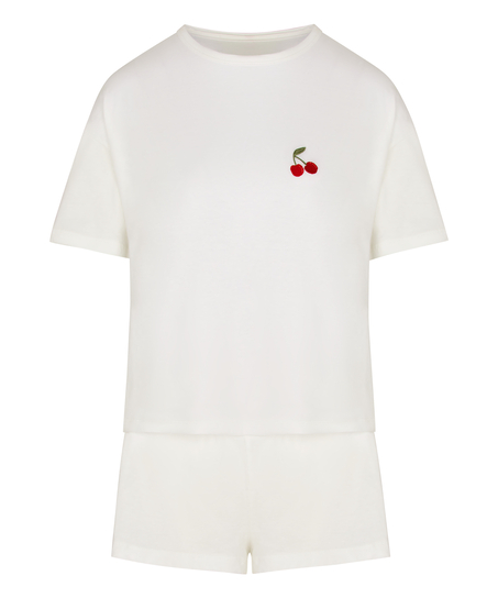 Pyjamaset Cotton, White