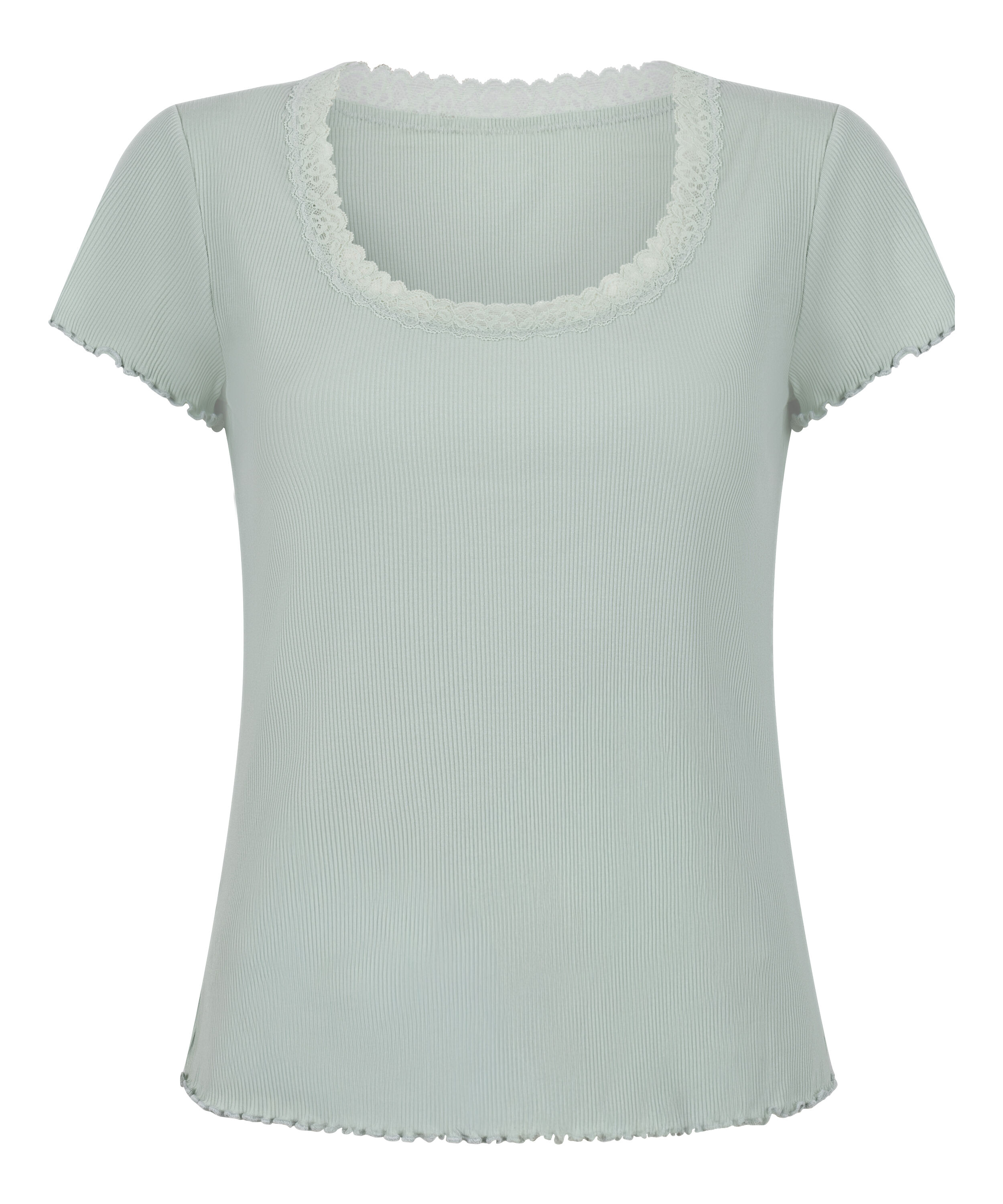 Pyjama Top Jersey Rib, Green