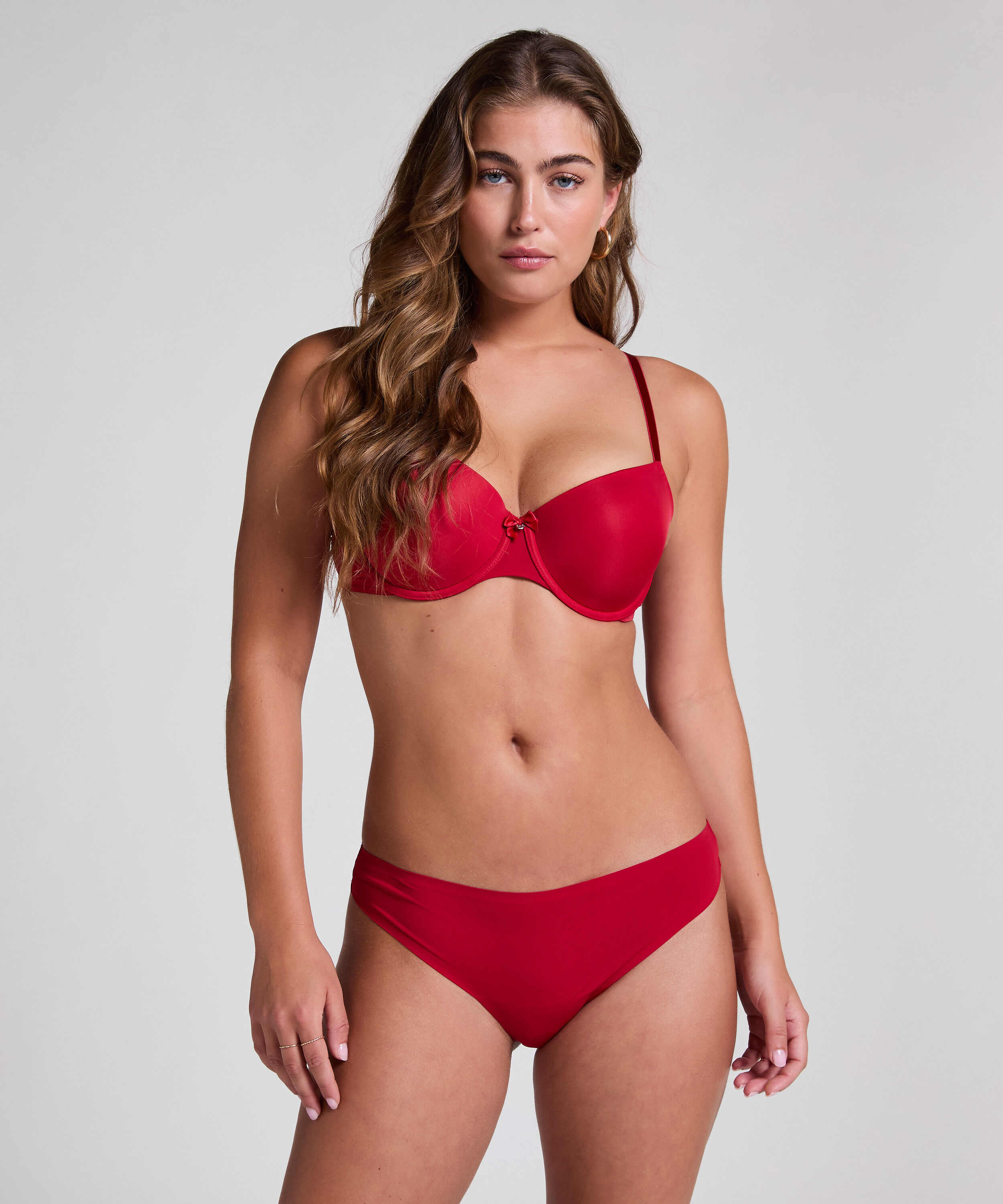 Demi Padded Underwired Bra, Red