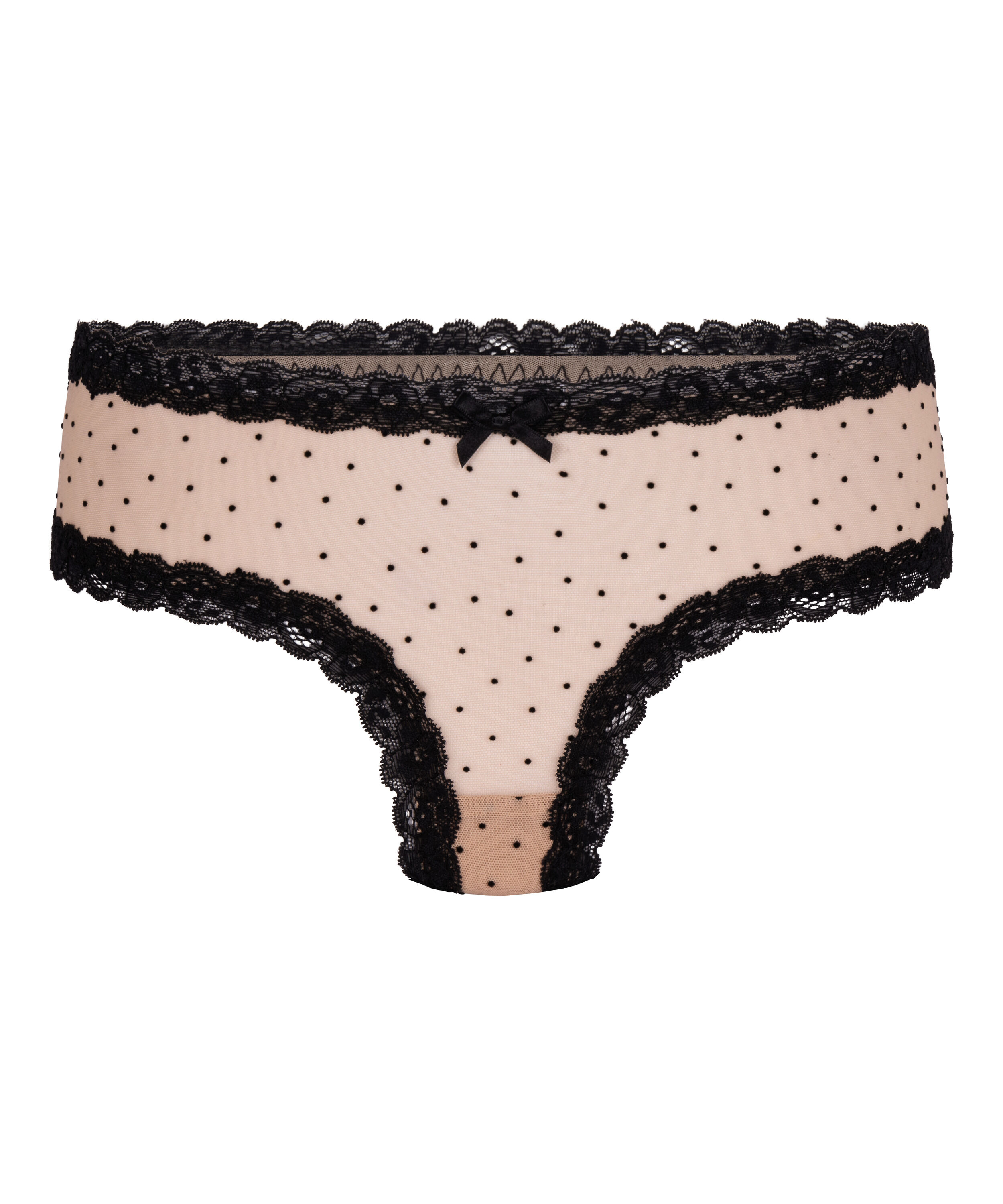 V-shaped Brazilian knickers mesh, Brown