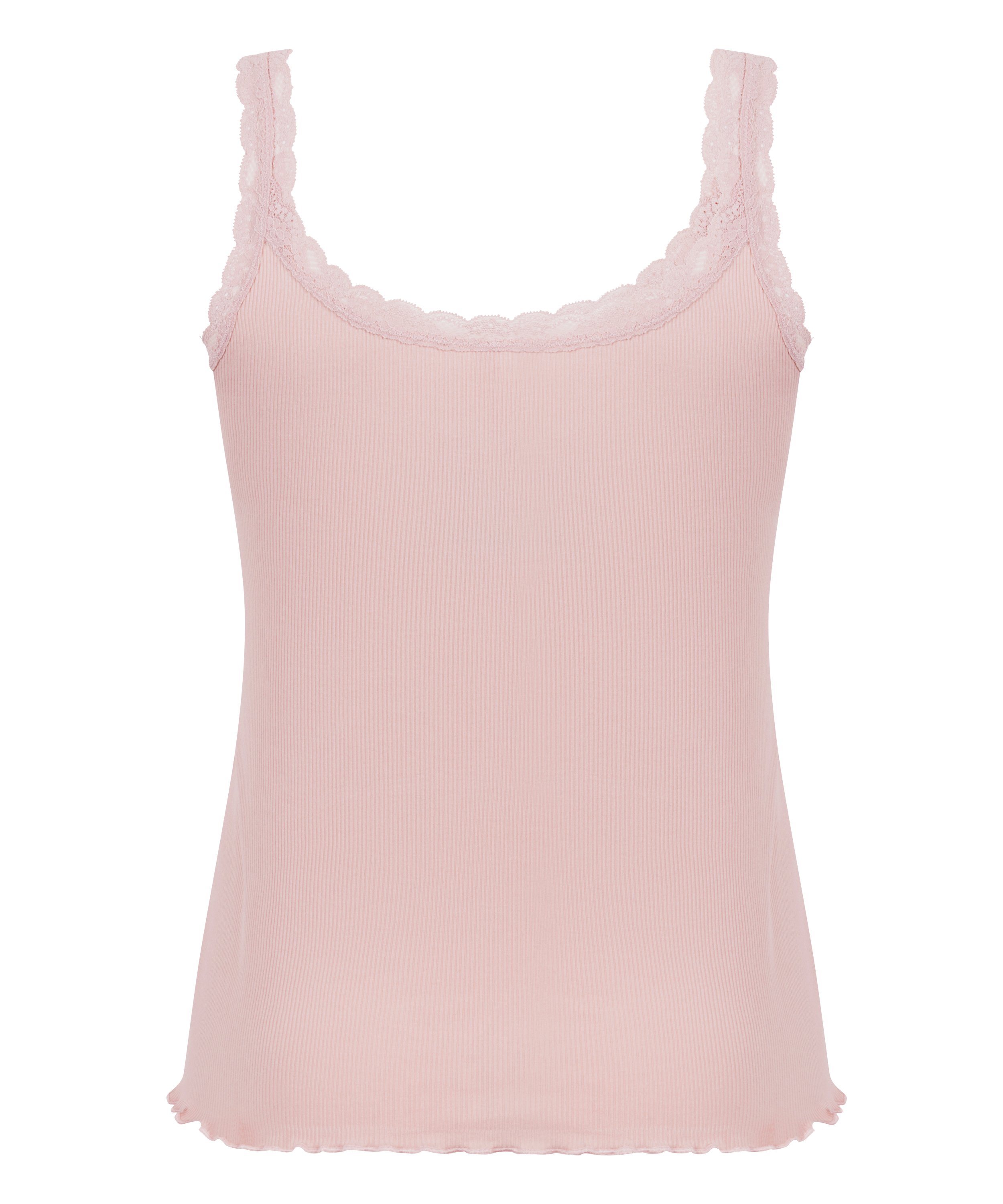 Cami Rib Lace, Pink, main