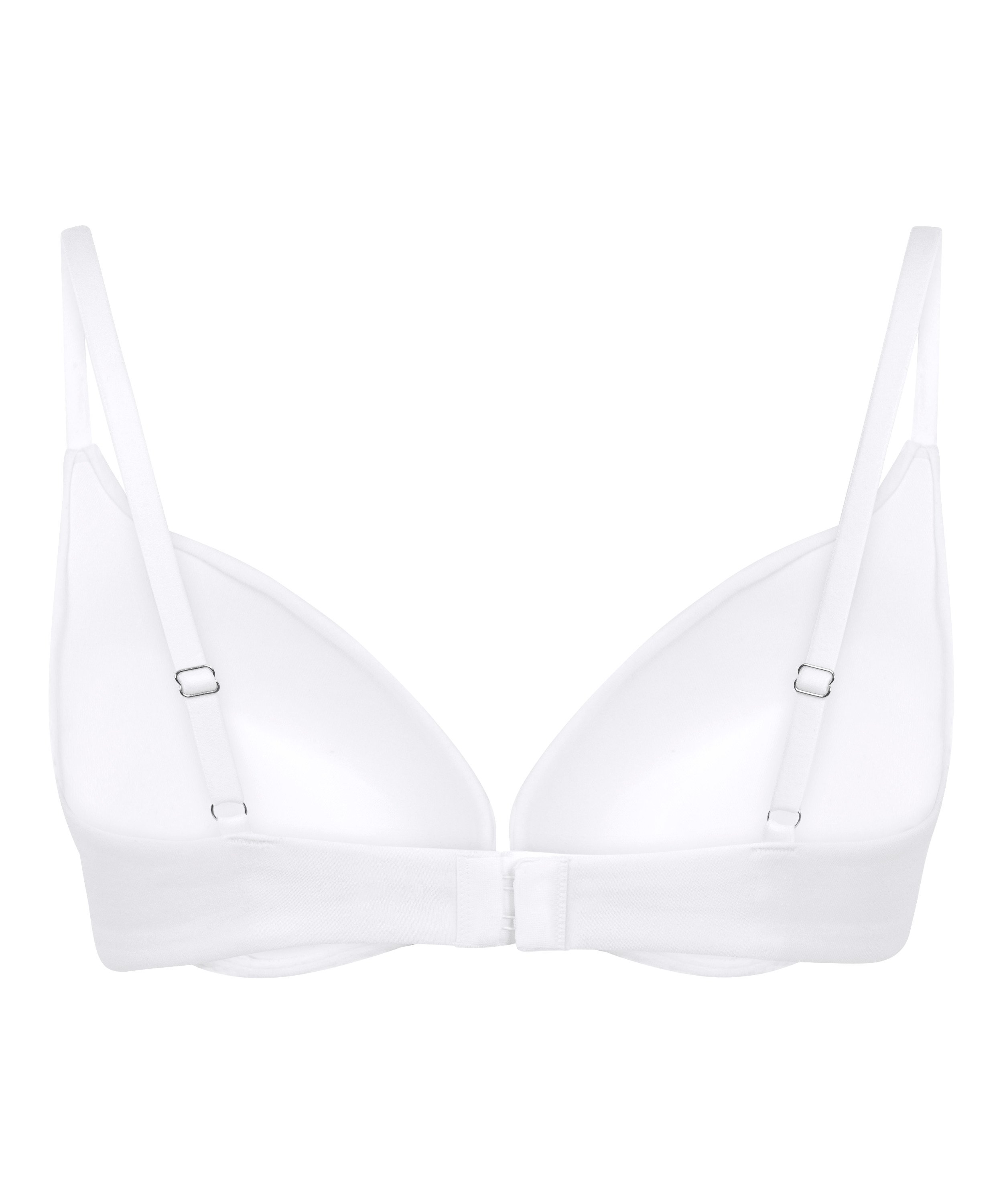 Cotton Padded Underwired Push-Up Bra, White, main