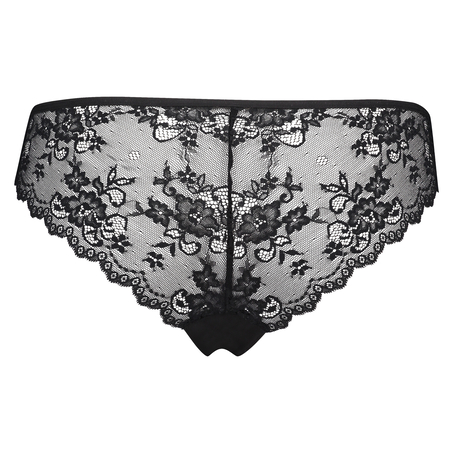Invisible Lace Back Brazilian, Black