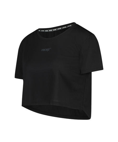 HKMX Mesh Crop Top, Black