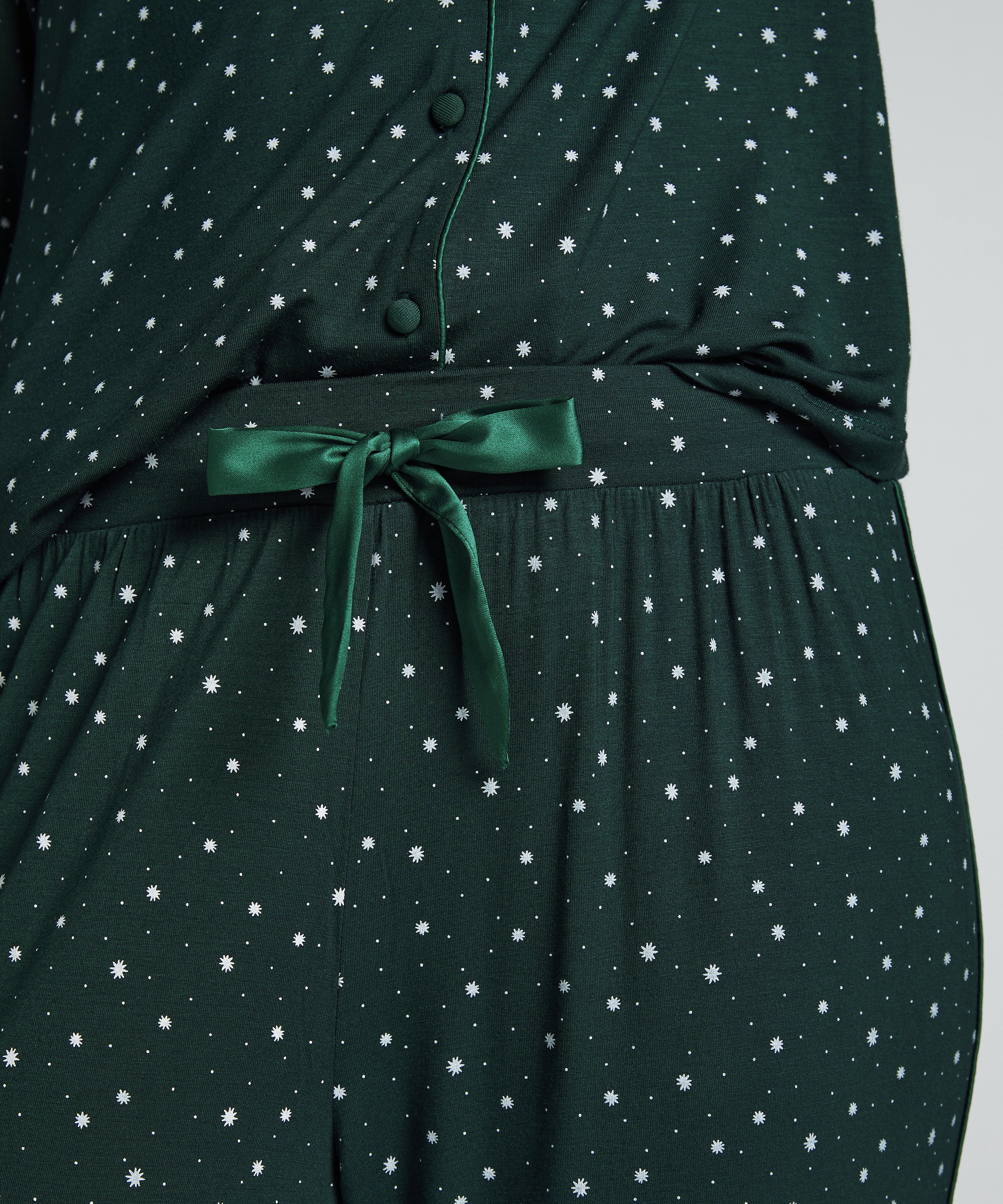 Jersey Pyjama Pants, Green, main