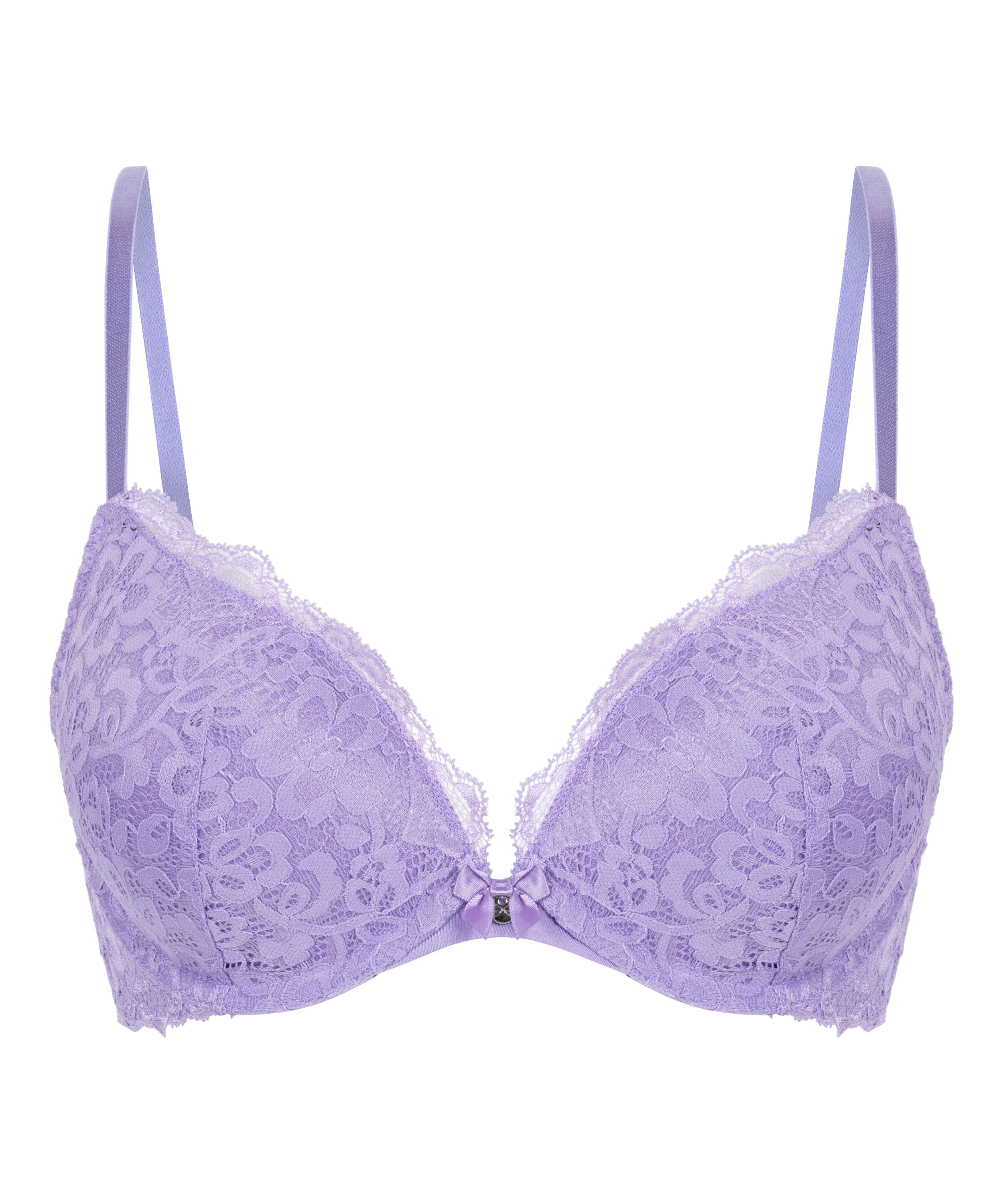 Marine Padded Push-Up Underwired Bra, Purple