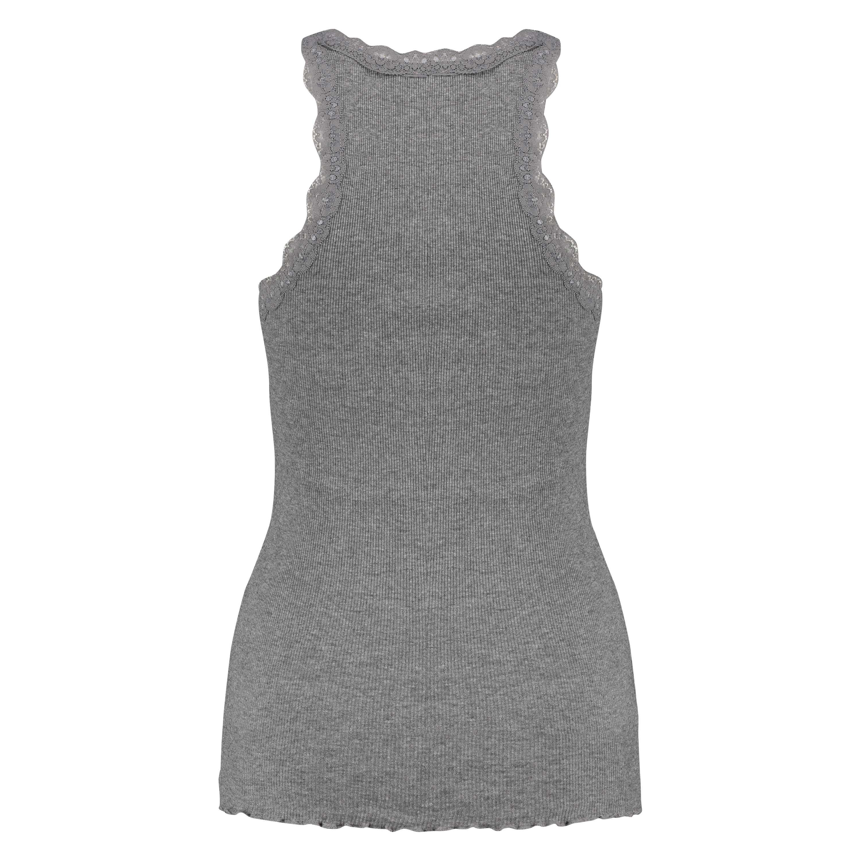 Top rib Cami lace, Gray, main