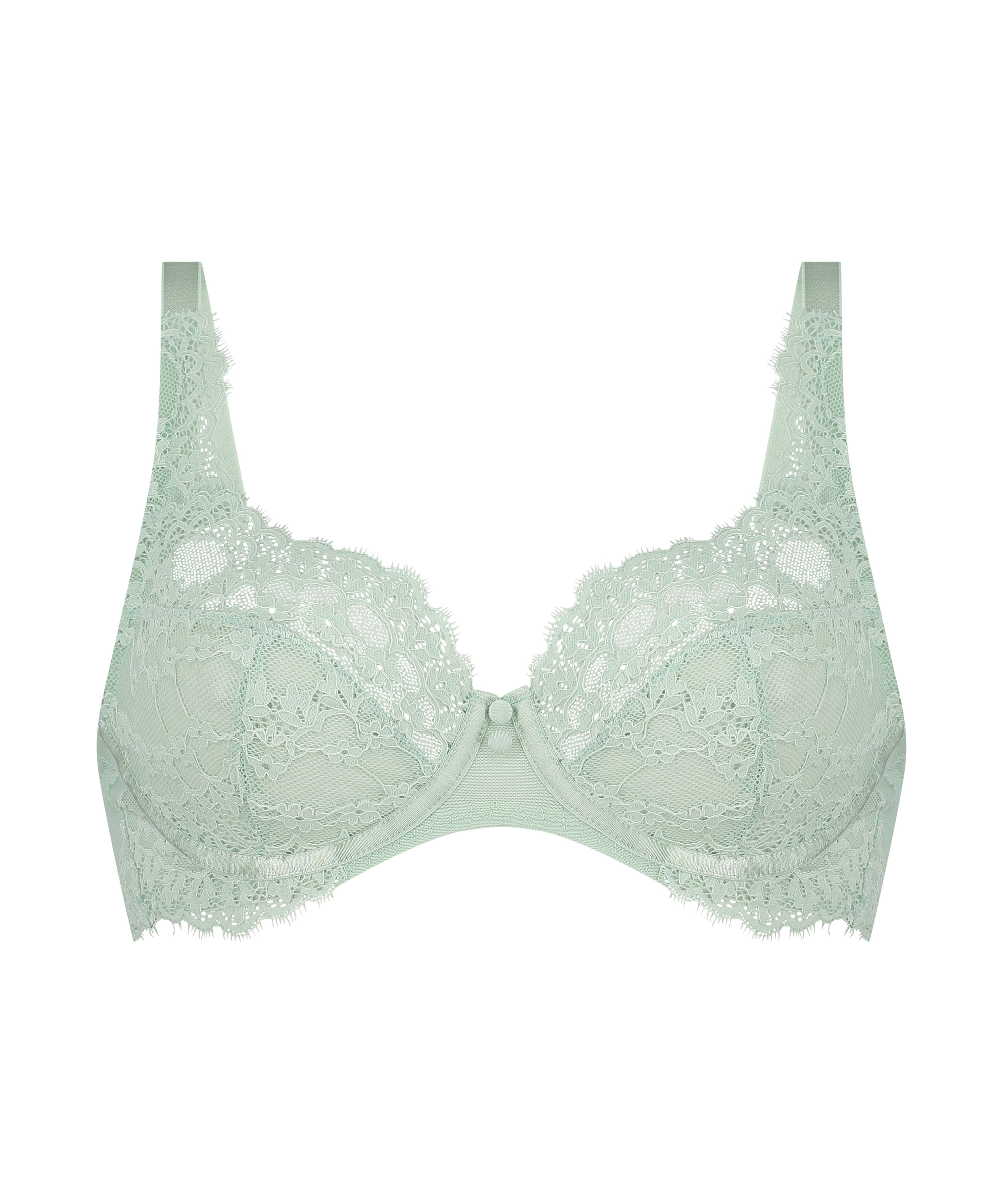Daisy Non-Padded Underwired Bra, Green, main