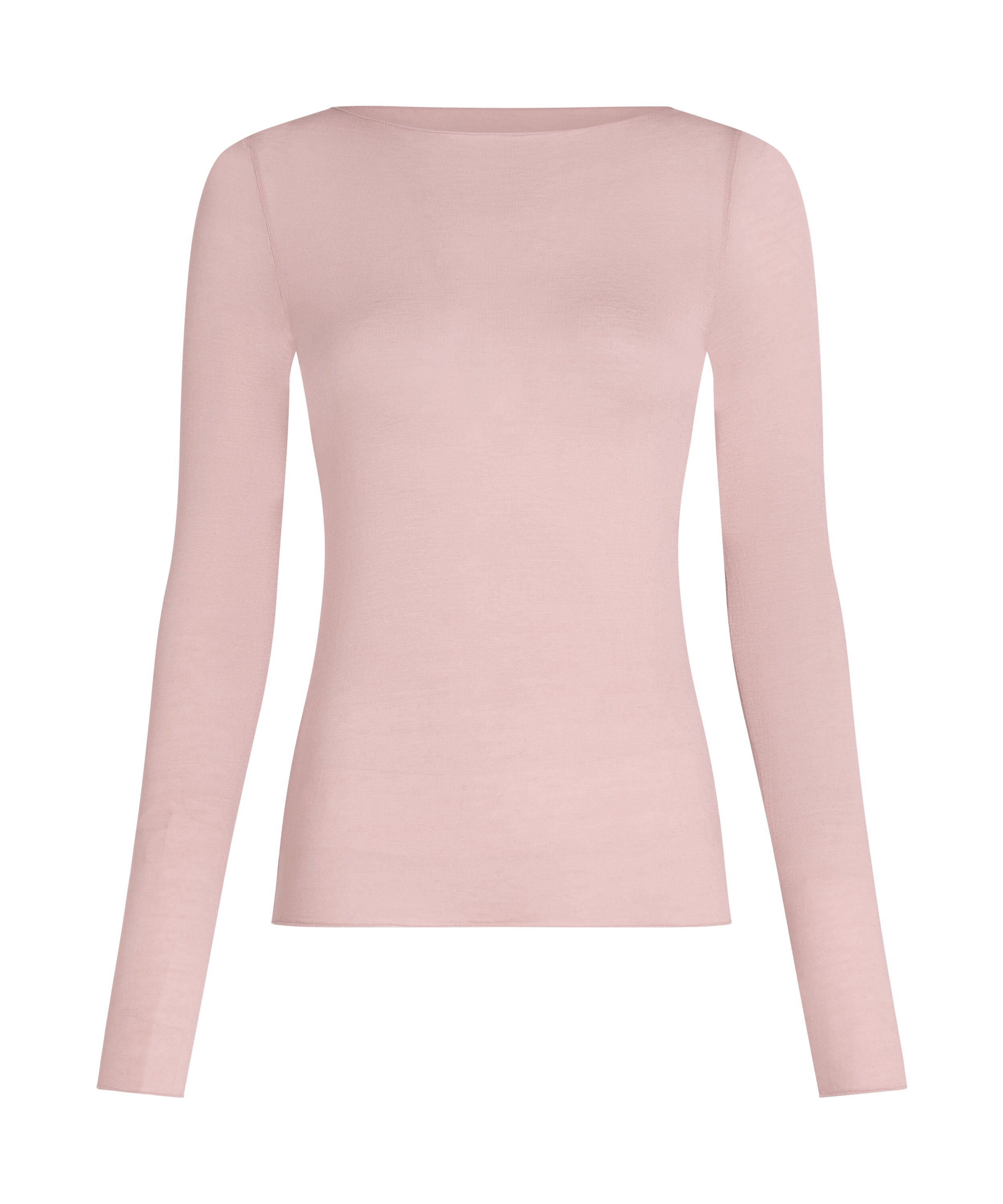 super soft Boatneck Shirt with Cashmere, Pink