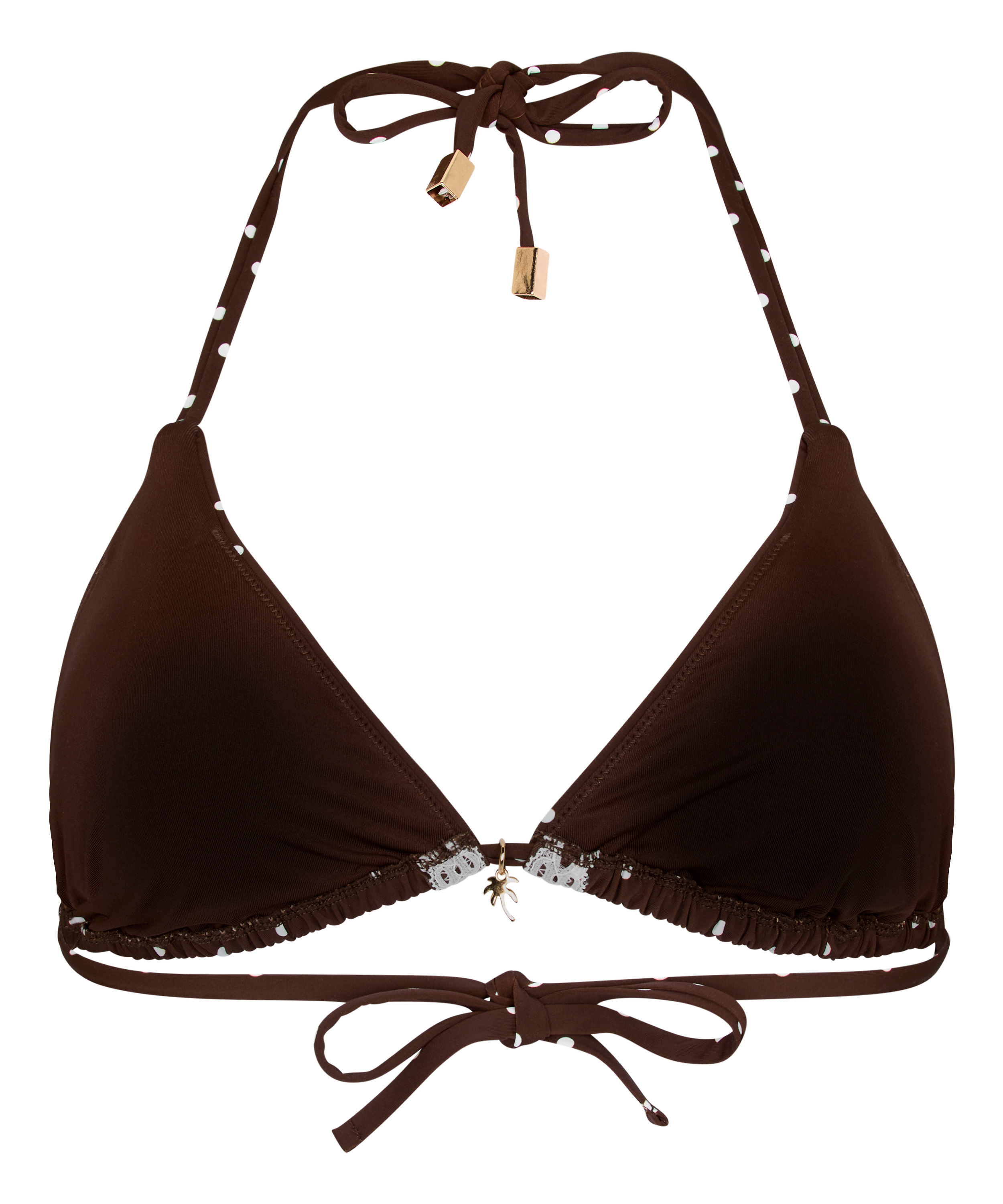 Triangle Bikini Top Algarve, Brown, main