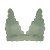 Scallop triangle bikini top, Green