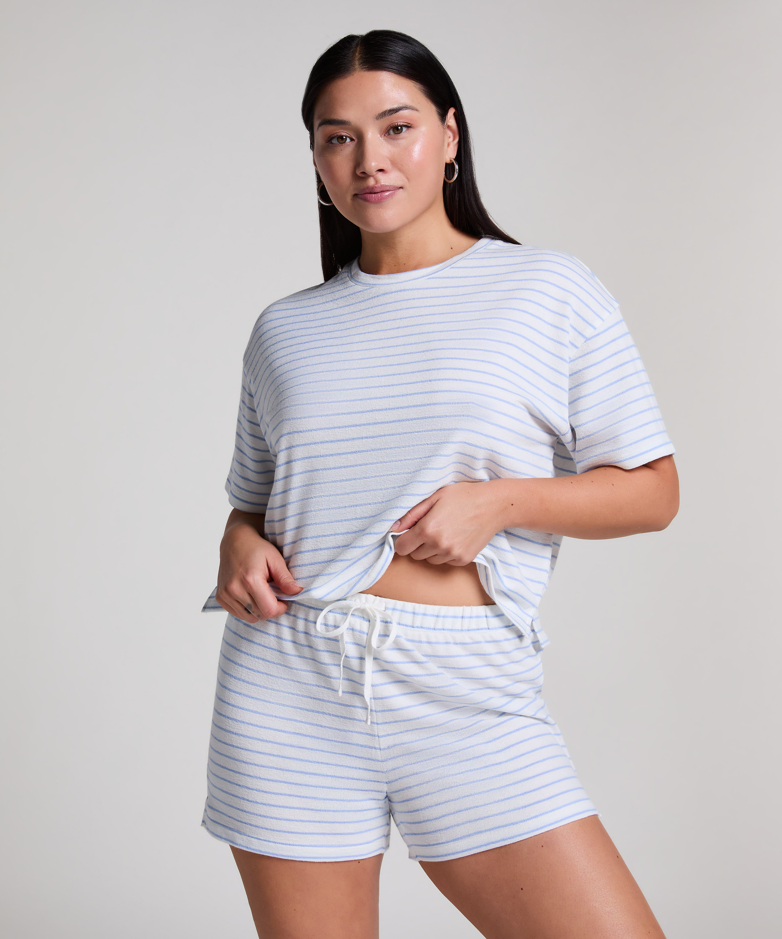 Cotton shorts, Blue, main