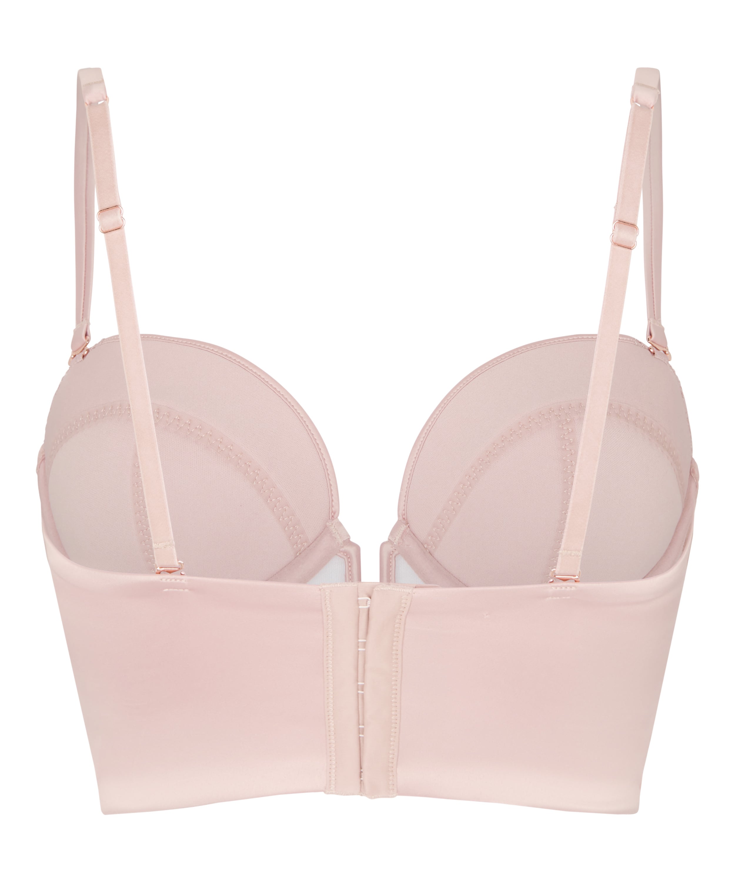 Padded Underwired Longline Bra Rosa, Pink, main