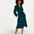 Long Fleece Bathrobe, Blue