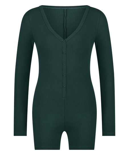 Brushed Short Onesie, Green