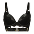 Occult padded longline push-up underwired bra, Black