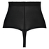 Sculpting scallop high waisted thong - Level 3, Black