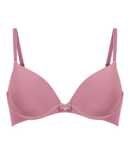Plunge Padded Underwired Bra, Pink