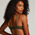 Plunge Padded Underwired Bra, Green