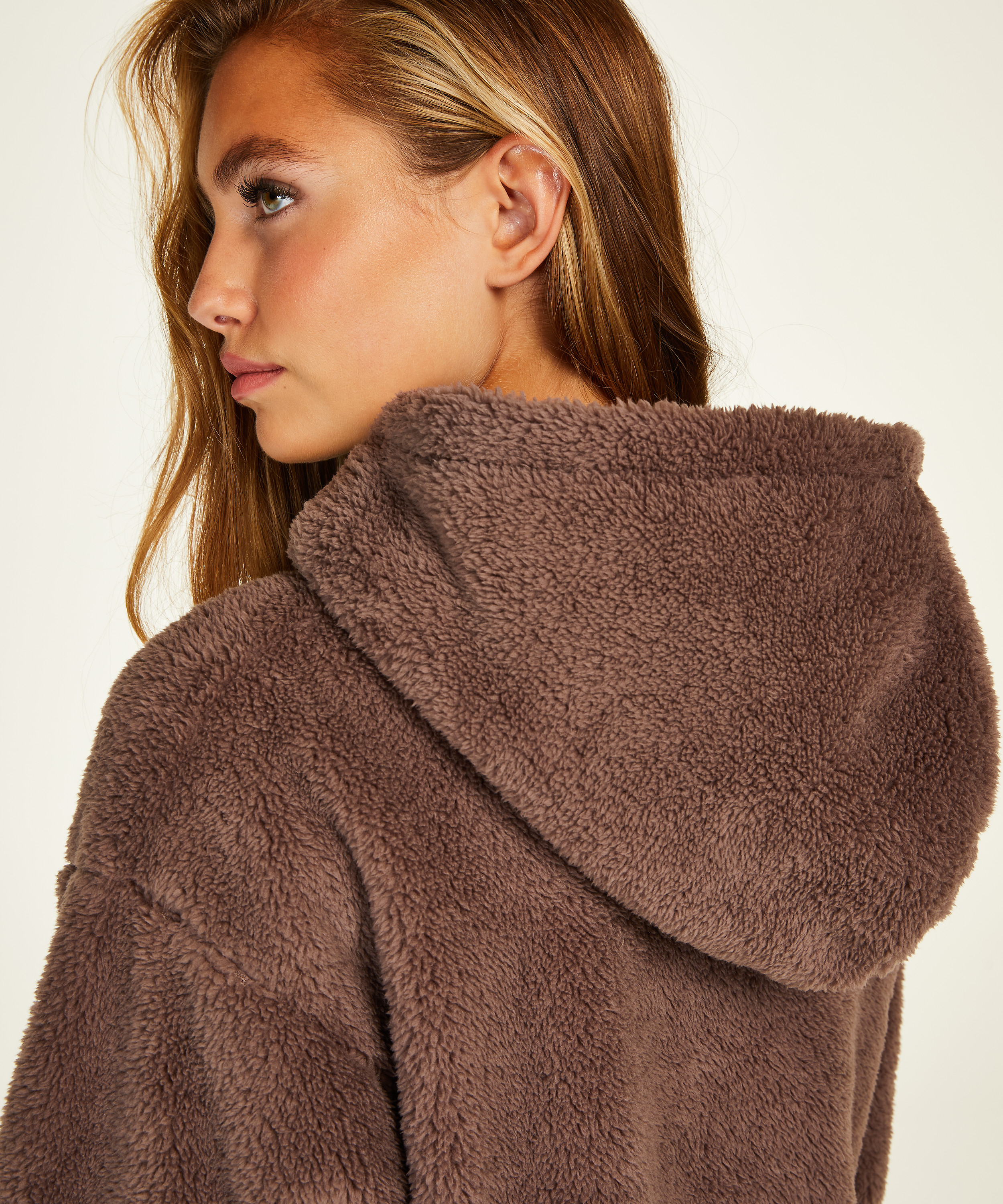 Snuggle Hoodie Fleece, Gray, main