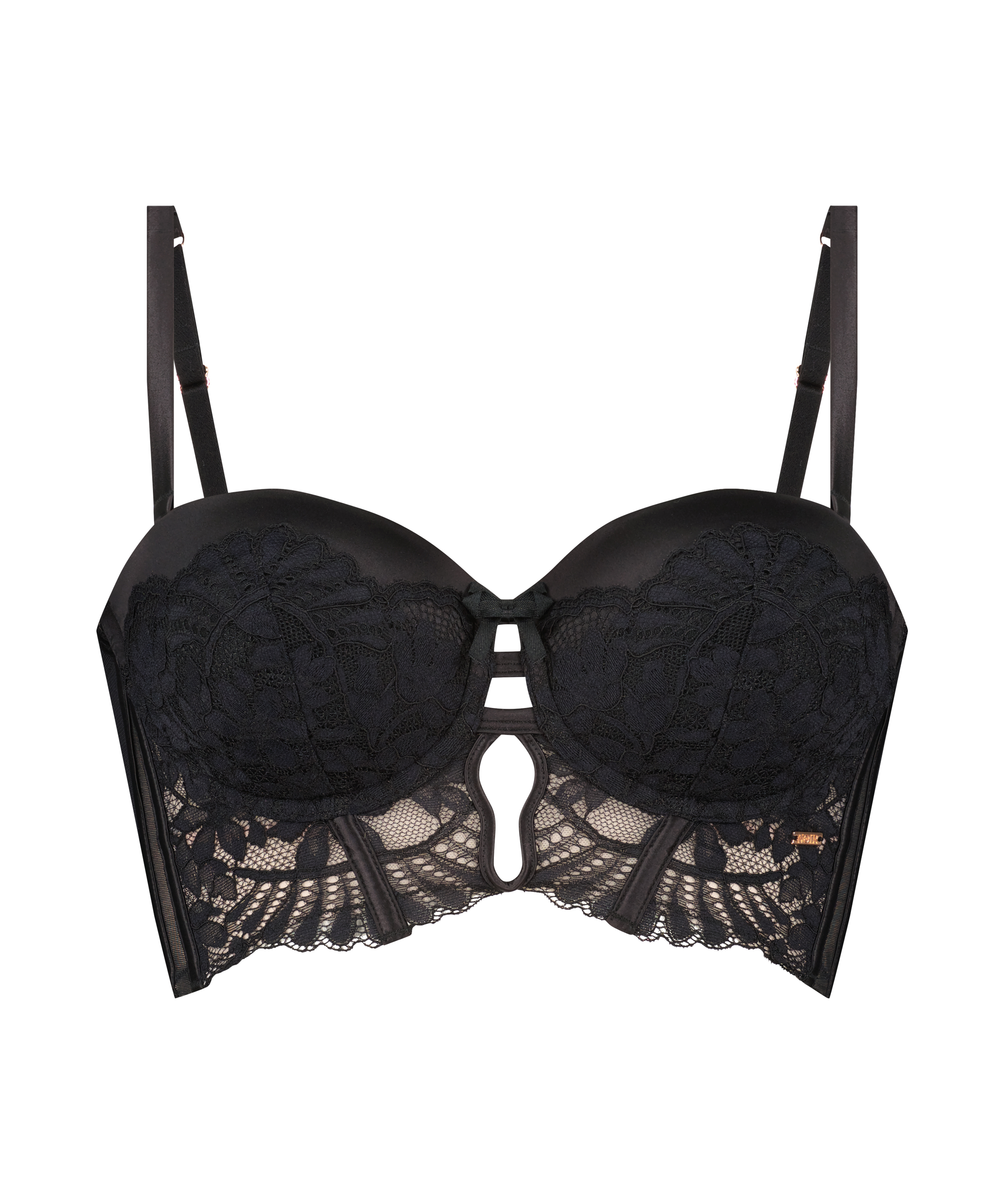 Jamie Padded Underwired Strapless Bra, Black, main