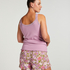 Ribbed Lace Singlet, Purple