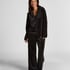 Velours Long-Sleeved Jacket, Black
