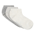3-Pack Cotton Trainer Liner Socks, Gray
