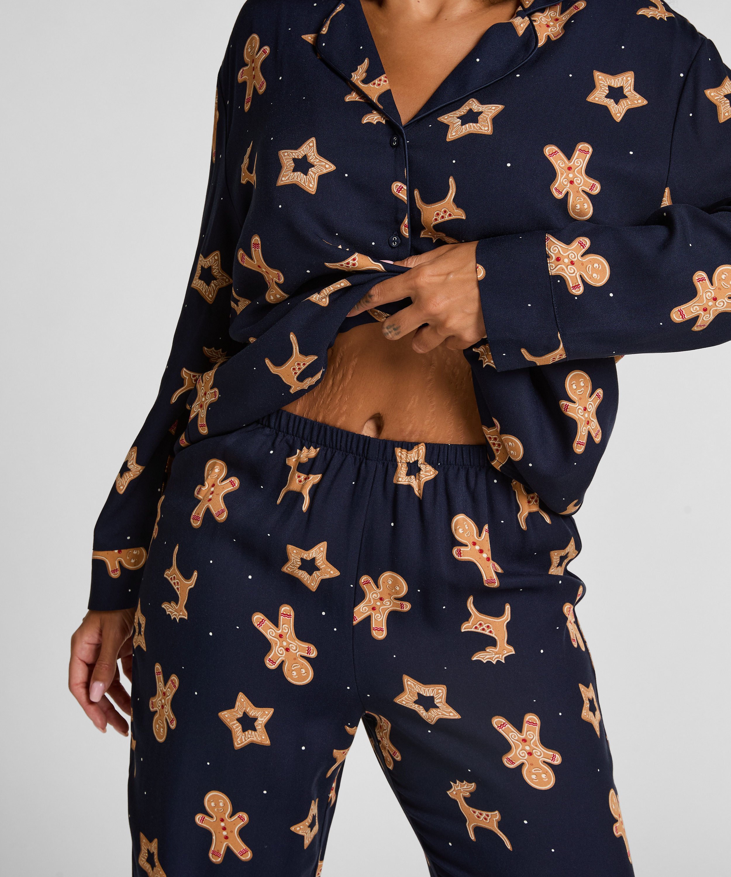 Gingerbread Pyjama Set, Blue, main
