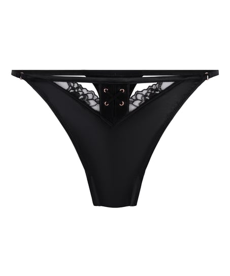 Catherine Highleg Thong, Black
