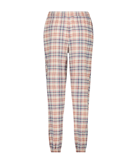 Check Pyjama Pants, Beige