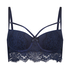 Pauline Padded Longline Underwired Bra, Blue