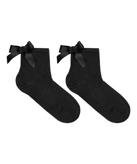 Socks Bow Modal, Black