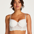 Catrin Padded Longline Underwired Bra, White