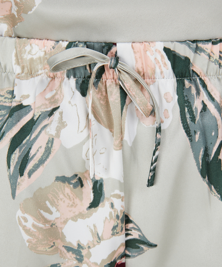 Satin Pyjama Shorts, Blue