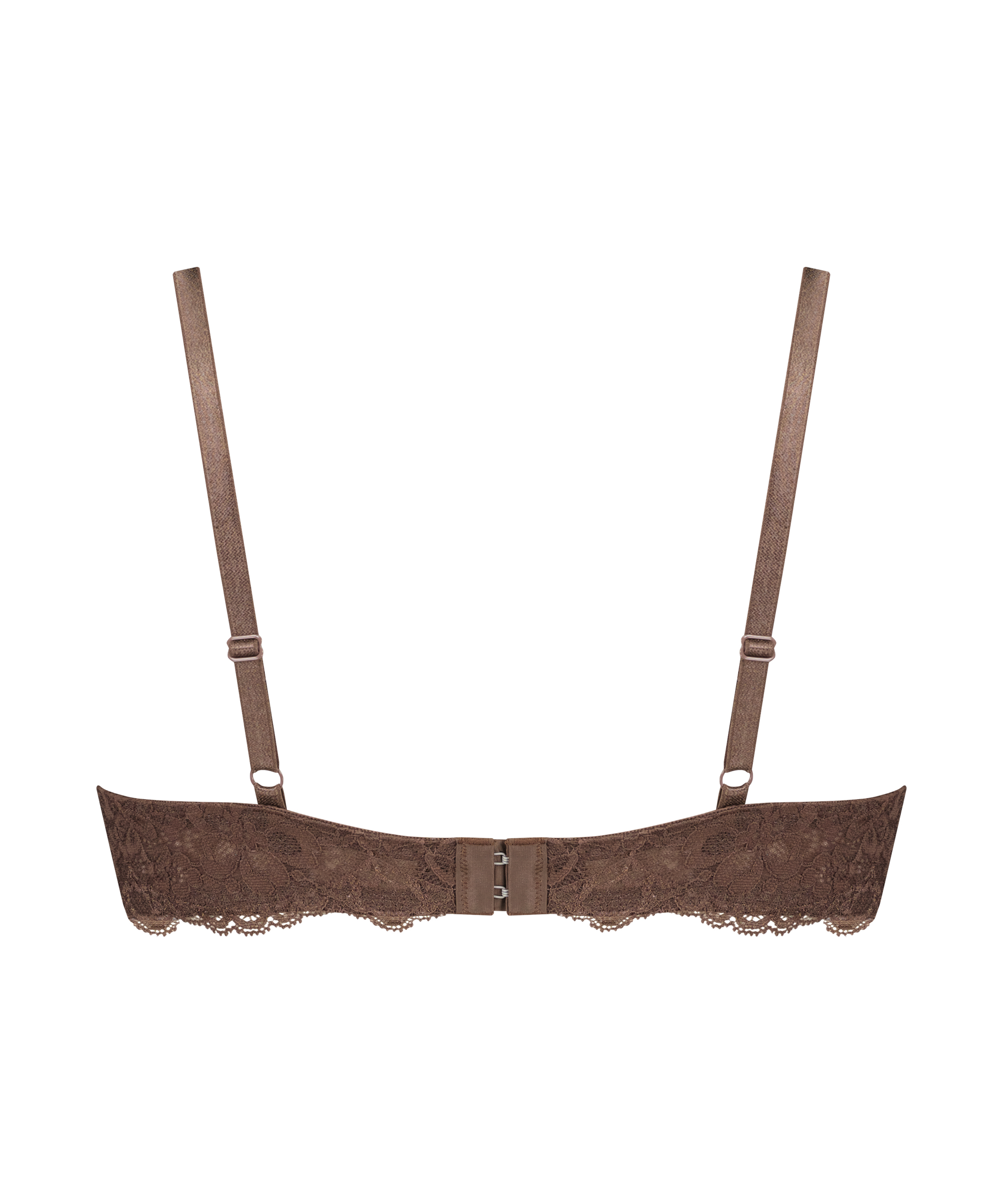 Marine Non-Padded Underwired Bra, Brown, main