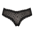 V-shaped Brazilian knickers mesh, Black