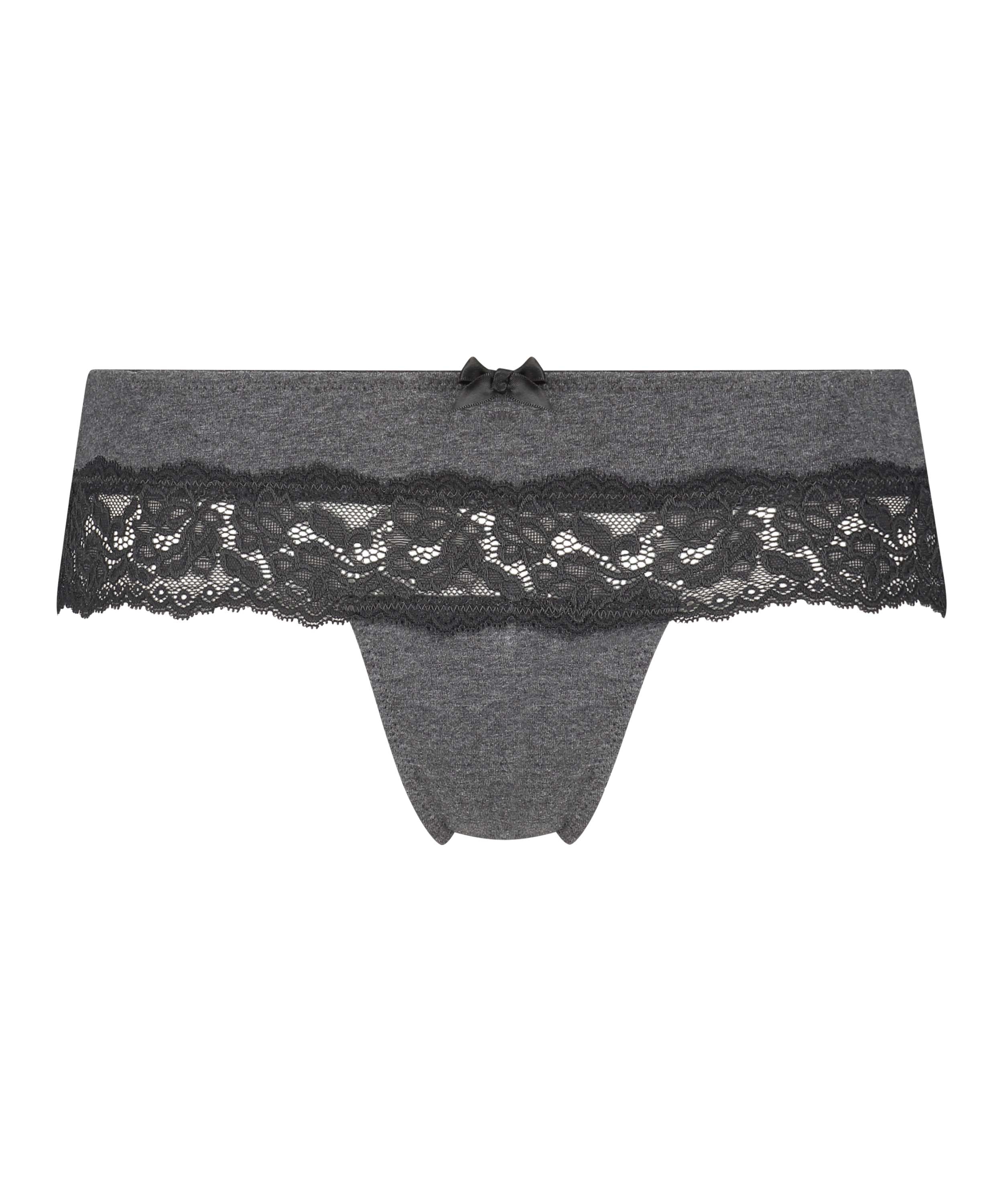 Cotton boxer thong, Gray, main