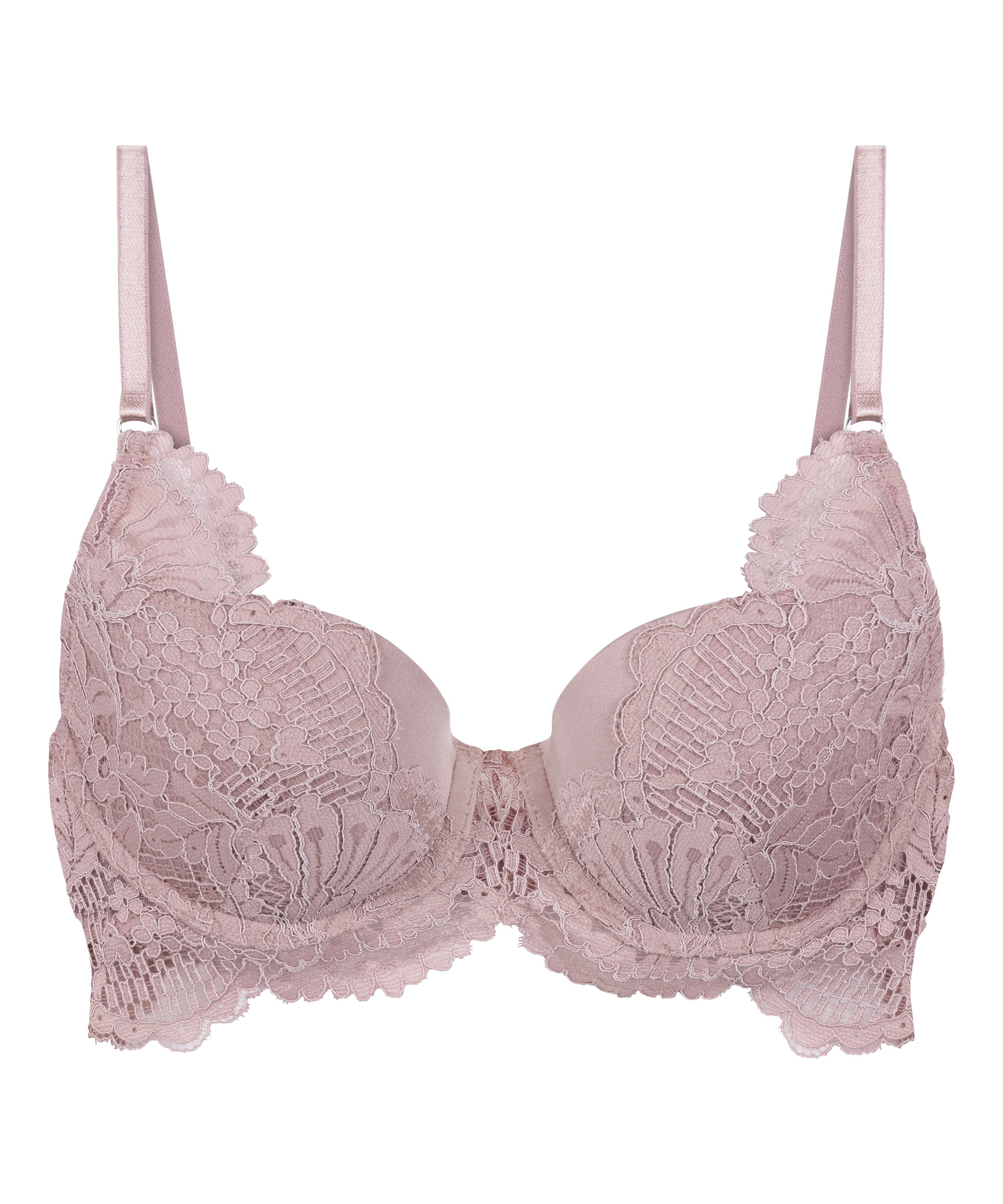 Essie Padded Underwired Longline Bra, Purple, main