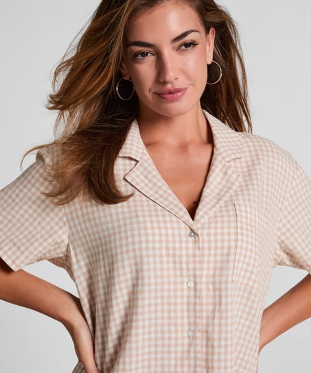 Jacket Linen Check, White